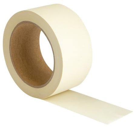 Zarivy Cinta adhesiva enmascarar beige 30mm x 50m, ideal para proteger superficies en pintura y manualidades.