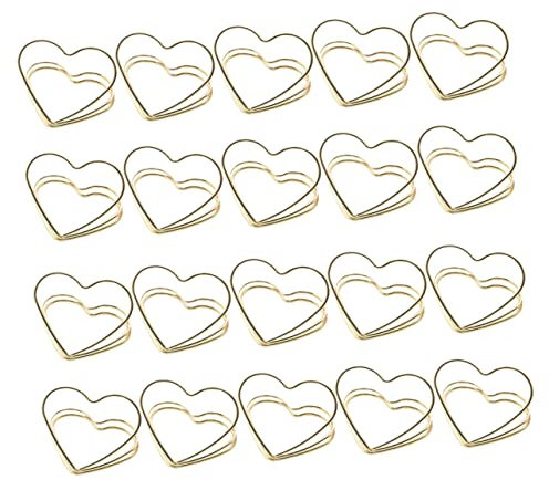 Uonlytech 1 Satz Liebesbriefhalter Kartenhalter Notizhalter Clipständer Hochzeit Schreibtisch Inhaber Memohalter Entzückende Notizclips Kreativer Memo-clip Hinweis Clips Metall 20 Stück