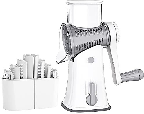 Tambor rotativo multifuncional cortador de verduras triturador rallador herramienta de cocina DIY manual manual tamaño mini portátil lavable para tareas domésticas diarias cocina