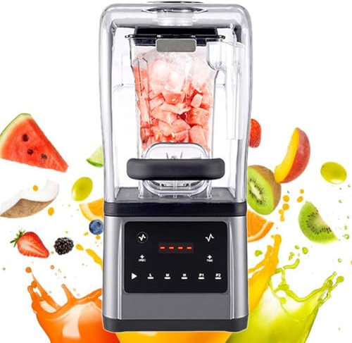 lilishangmao Tritaghiaccio Professionale, Frullatore Silenzioso per Succhi/Frullati, Tritaghiaccio Rapido + 9 velocità di Regolazione, capacità 1,6 L E Controllo Touch, per Bevande Fredde