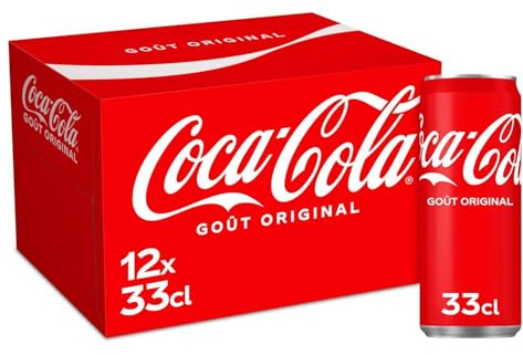 COCA-COLA – Soda Rafraîchissant au Goût Unique et Intense, Canettes Pratiques 33cL x12 - vendu par unité
