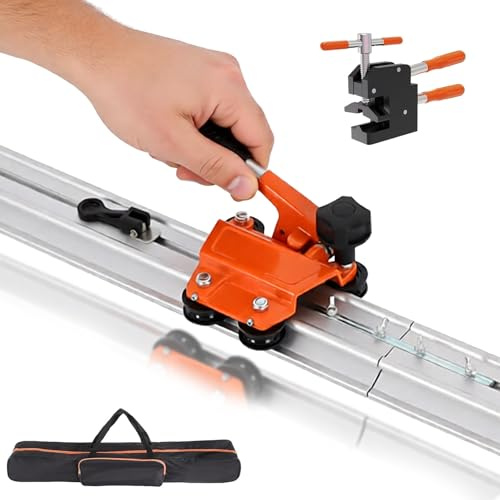 Tagliapiastrelle Manuale, Utensili da Taglio a Doppia Guida per Impieghi Gravosi, Tagliapiastrelle Professionale da 118 Pollici con Impugnatura Ergonomica, Tagliapiastrelle e Granito