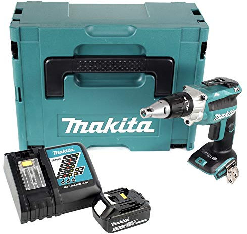 Makita DFS 250 RT1J Visseuse à cloison sèche sans fil 18 V + 1 batterie 5,0 Ah + chargeur + Makpac