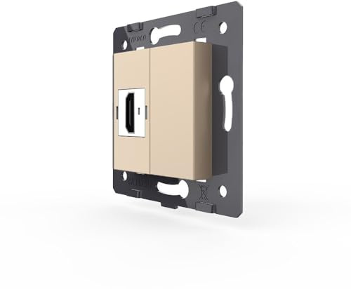 LIVOLO Glas Touch Lichtschalter Funkschalter Steckdosen Wechselschalter Wandsteckdose Sensor Netzwerkdose Sat TV (Modul: HDMI Dose VL-C7-1HD-13)