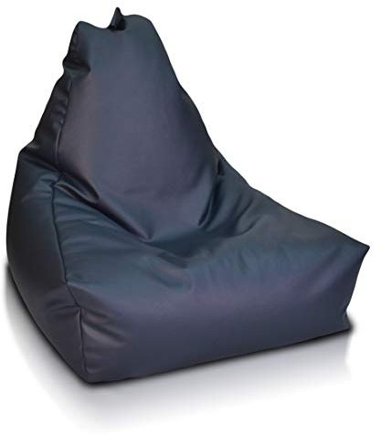 Ecopuf Keiko S Sitzsack - Outdoor und Indoor Beanbag aus Kunstleder mit Anti-Verlust Reißverschluss - 75x70 cm