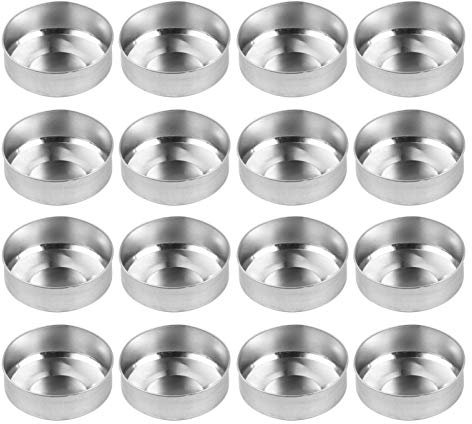 HEALLILY 100pcs latas de luz de té de aluminio vacío titular de luz de té caja de té envases vela molde para bricolaje velas suministros