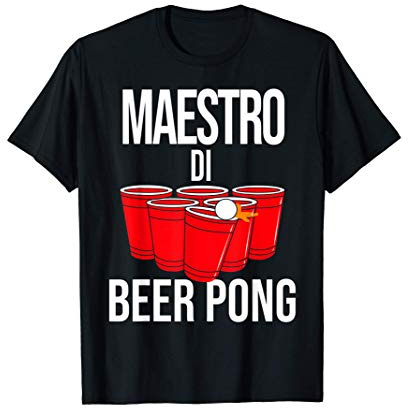 Uomo Maestro di Beer Pong - regalo divertente Beer Pong Maglietta