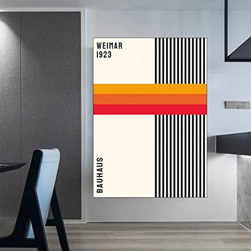 Hnyjyfa Bauhaus Poster Nordische Vintage Design Kunstdrucke Minimalistische Gemäldewerke Dekoration Galerie einzigartige abstrakte Linien Geometrie Wand Bilder modernes von 1923 0222396