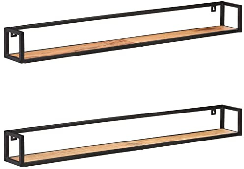 vidaXL Wandregale 2 STK. 160 cm Massivholz Akazie