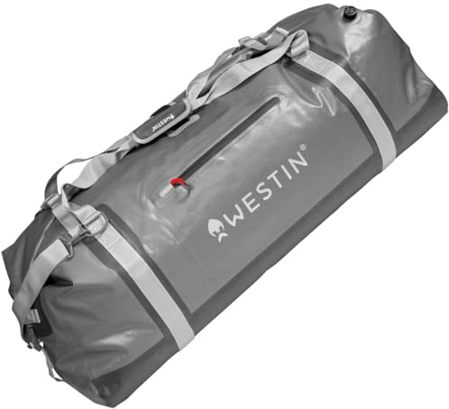Westin W6 85L 96x60x31cm Roll-Top Duffelbag XL - Angeltasche für Angelbekleidung & Angeltackle, Kleidungstasche zum Angeln, Bootstasche, Transporttasche für Kleidung