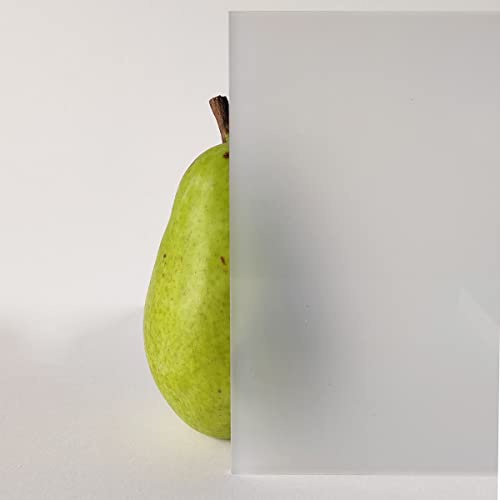 RESHEIM Acrylglas Platte Weiß satiniert Milchglas Zuschnitt mit Säge nach Maß Opal Frost-Look Größe wählbar PMMA hochwertige GS Qualität (1000 x 500 mm, Materialstärke: 3 mm)