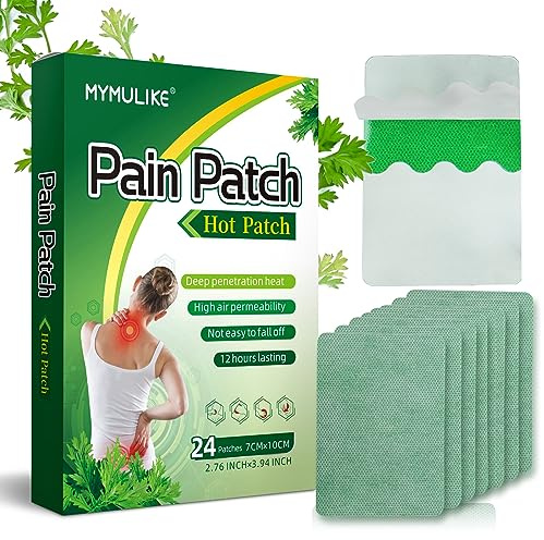 24 Stück Schmerzlinderungspflaster, Schmerzlinderung Patch, Moxibustion Knie Aufkleber,Knie Schmerzlinderungs Patch langlebig– für Kniegelenk– schmerzenschnell wirkend