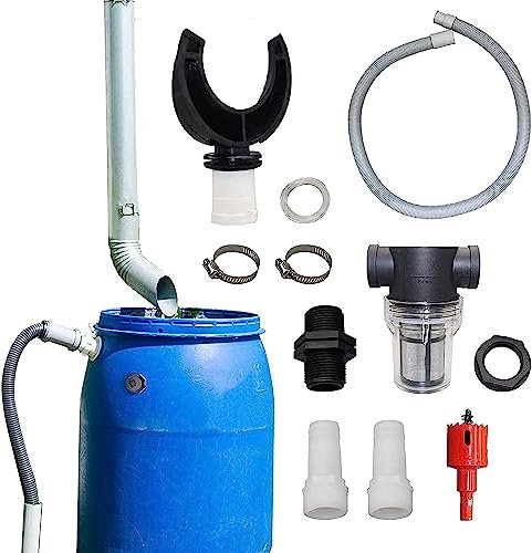 Regenwassersammler, Fallrohr Regensammler, Regensammler für Rallrohre, Speedy Regensammler, Regensammler Für Fallrohre, Wassersammler, Regenwassersammler Mit Flex Schlauch (100cm) (100CM)