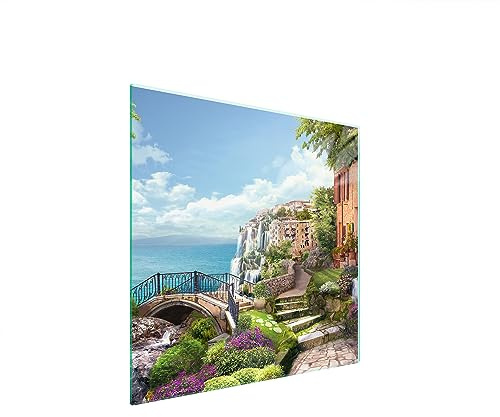 TMK ArtDeko Placa protectora de vitrocerámica 50 x 52 cm 1 pieza cocina eléctrica universal para inducción protección contra salpicaduras tabla de cortar de vidrio templado, Campo