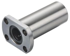 MSEURO LMH10LUU Zweiseitig geschnittenes Linearlager 10 * 19 * 55 mm (2 Stück) Ovale, mit Flansch montierte Linearlager LMH10 LUU Lucky