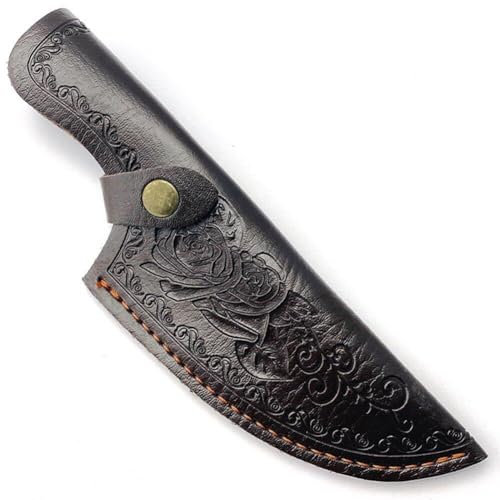 Fituenly Pu Leather Knife Sheath Knives Leather Holder Sheaths Scabbard Pouch Bag for Leisure and Kitchen Edc Camping Outdoor Tool