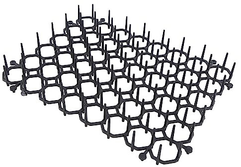 12Pcs Black Cat Deterrent Mat - 7.9x5.9x1.1in PP Deterrent Mat, No Harm to The Cat - Indoor Outdoor Humane Cat Repellent Fence for Keeping Away Cats Dogs Protecting Plants