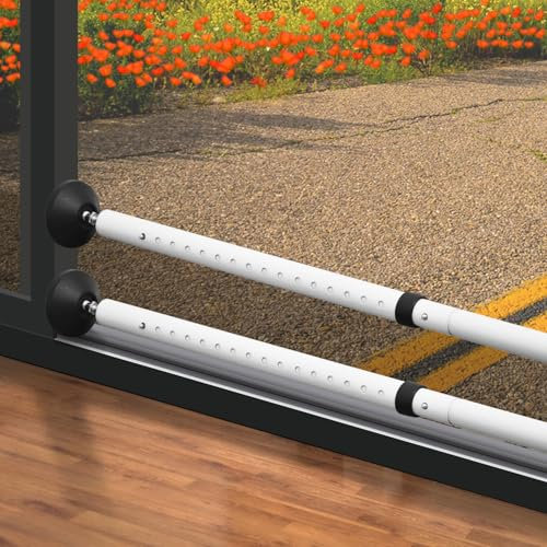 2 Pack Sliding Door Security Bar, Window Security Bar, 16-51 inch Adjustable Door & Window stoppers Security, Upgrade Security for Home, Travel, Dorm