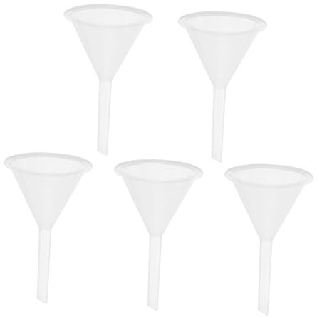 Alipis Embudos De Plástico Transparente 60 Ml Filtro, Embudo Pequeño Multiuso Para Laboratorio y Líquidos De Transmisión, Pack 5 Unidades, Apto Para Aceite y Agua, Práctico Para Cocina y Taller