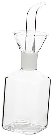 OFFSCH 1pezzi Dispenser Vetro Trasparente Per e Contenitore Per Condimenti Design Piccolo e