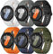for Samsung Galaxy Watch 7/6/5/4/FE Strap 40mm 44mm/Galaxy Watch 6 Classic Strap 47mm 43mm/Galaxy Watch 4 classic Strap 46mm 42mm/Watch 5 pro 45mm,Silicone Sport Straps No Gap Band Men Women,6pack-A