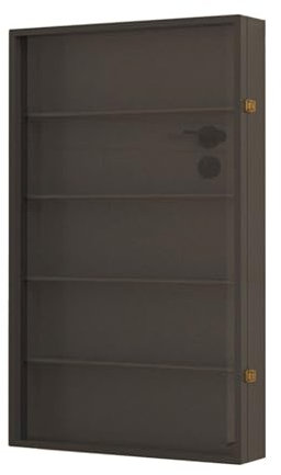 Spielzeug-Sammler-Vitrine mit großem Fassungsvermögen und 8 Ebenen, perfekt für die Präsentation von Figuren im Heimbüro, Wohnzimmer oder Spielzimmer, Schwarz (50 x 10 x 80,5 cm)