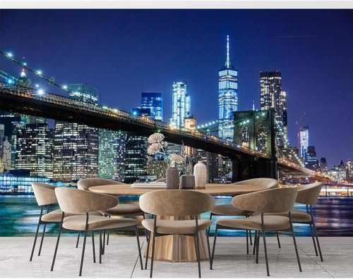 Fotomurale New York Carta da Parati New York 3D Fotomurali In Tessuto Non Tessuto 350x256 Decorazione Parete Camere da Letto Soggiorno Pareti Murale Poster Giganti a.5821
