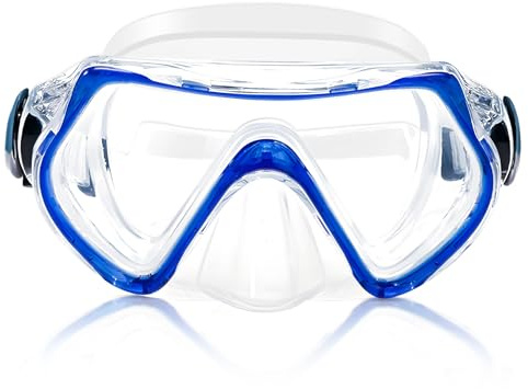 Masque Plongée Enfant, Lunettes Piscine Enfants 6-16 Ans pour Garçons Filles, Masque de Plongée avec Nez, 180°View HD Anti-Buée Anti-Fuite Lunette de Plongée pour Plongée, Snorkeling et Natation