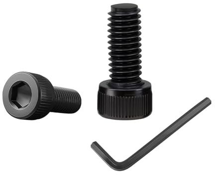 100 Stück M5×10 Schrauben,Zylinderkopfschrauben mit Innensechskant,Zylinderschrauben mit 1 Innensechskantschlüssel Vollgewinde aus Kohlenstoffstahl (schwarz) für Befestigungselemente (M5, Länge:10mm)