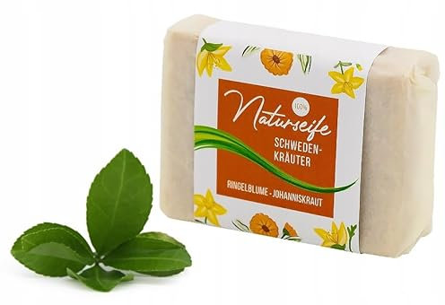 Original Schwedische Kräuterseife mit Ringelblume und Johanniskraut 95g