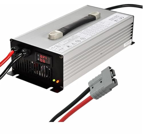 WLEJSL Chargeur de Batterie Plomb Acide Haute Puissance 1500 W 24 V 40 A pour Chariot Élévateur Électrique avec Prise Anderson 50 A/120 A/175 A/350 A pour Transpalette et Autolaveuse,120a
