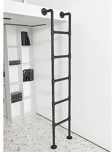 Échelle de Rechange Noire de 1 m, 1,2 m, 1,3 m, 1,4 m, 1,5 m, 1,6 m de Haut, en Fer forgé, avec Fixations pour lit superposé, Camping-Car, Maison, Caravane (Taille : 100 cm (39,3 po))