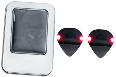 Warmhm Leuchtendes Gitarrenplektrum Satz Mit Kasten Led Folk Gitarre Pick Ergonomisch Geformt Langlebig Und Klarer Klang
