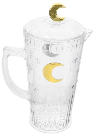 iplusmile Hervidor Doméstico Con Tapa y Diseño De Luna Para Bebidas Como Agua Limonada Zumos y Té Helado Para Fiestas Reuniones y Uso Casa Fabricado Plástico Transparente