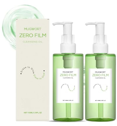 Aceite limpiador de película de ajenjo, aceite limpiador coreano para poros profundos, doble limpieza, sin obstrucción de los poros, aceite de limpieza facial suave, elimina el maquillaje y los puntos