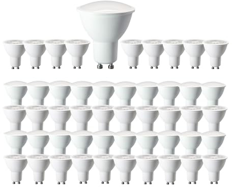 eufeifeiegds 50 Stück/Lot Hochleistungs-LED-Spots mit GU10-Fassung, flimmerfrei, 3 W, 5, 6, 7, 8, 9, Ra80+, warmweißes Licht (3000 K–6000 K) for Zuhause(120degree 3000K,9W)