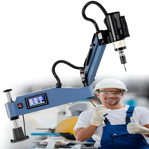 ZMJGLL Macchina per forare e filettare con Motore servo Universale, Macchina elettrica per Filettatura da 600W, Macchina filettatrice con Braccio. Tipo: Macchina filettatrice con Braccio Flessibile
