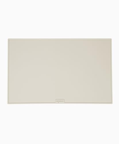 apaw Bowl Mat, Napfunterlage für Hunde, Hundenapfunterlage aus Silikon, Silikonnapfunterlage für Hundenäpfe und Fressnäpfe, Wasser- und Schmutzresistente Unterlage (Stone, L)