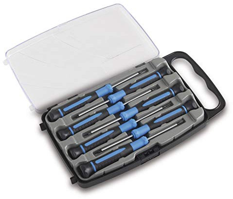SECOTEC® 7 tlg. Präzisions-Schraubendreher Set Torx T5 T6 T7 Kreuzschlitz PH0 PH00 Schlitz Schraubenzieher 1,5x50 mm 2x50 mm Schraubenzieher Set