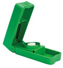 Pflegehome24® Tablettenteiler Tablettenschneider Pillenschneider (grün)