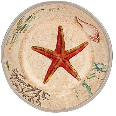 Sea Life - Juego de 2 platos de sopa, 100% melamina, 19,5 cm, en caja de regalo