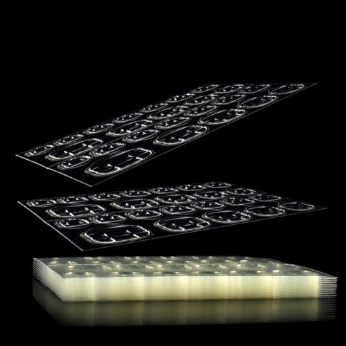 Laza 240pcs Breathable Adhesive Tabs Fake Nail Glue Sticker 10 Sheets Super Sticky Double Sided Tips (Germany Jelly Gel) Flexible for Acrylic False Nails Manicure Tape