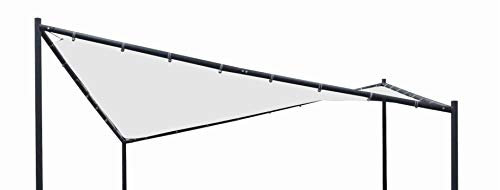 DEGAMO Ersatzdach für Walmdachpavillon Orlando 4-eckig 350x350cm, Polyester mit PVC Beschichtung wasserdicht, weiß