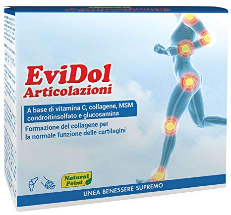 EVIDOL ARTICOLAZIONI 30 BUSTINE COLLAGENE VITAMINA C GLUCOSAMINA CONDROITINA