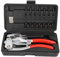 Hand Held Hole Punch Pliers,16-Piece Multi-Function Punching Pliers Set for Stainless Steel Iron Plastic Leather Belt Watch Strap,Hole Depth 6~41mm / 0.24~1.61 in