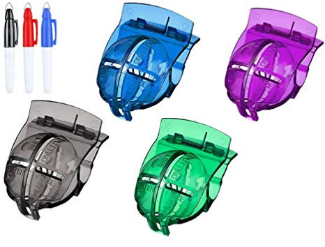 BESPORTBLE 7stücke Golfplatz Ball Liner Zeichnung Werkzeug Mit Golfplatz Ball Marker Stift Schlitzdesign Für Einfache Linien Golfbällen Langlebiges Und Robustes Material Für Outdoor-nutzung