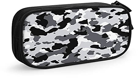 Federmäppchen Mäppchen Mit Große Kapazität Camo Grey Urban Camouflage, Langlebig Federtasche Pencil Case, Stiftetasche Geeignet für Schule College Büro Junge Mädchen