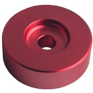 DEWHEL Aluminium-Adapter mit 45 U/min, kompatibel mit 17,8 cm (7 Zoll) Vinyl-Schallplatten, Kuppel, 45 Adapter-Player, Plattenspieler-Zubehör (rot)