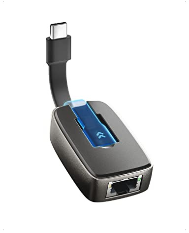 Cable Matters klappbarer USB-C Gigabit Ethernet Adapter | 10/100/1000Mbps, USB-C LAN Adapter, Thunderbolt 4/3 und USB4, 1Gbps