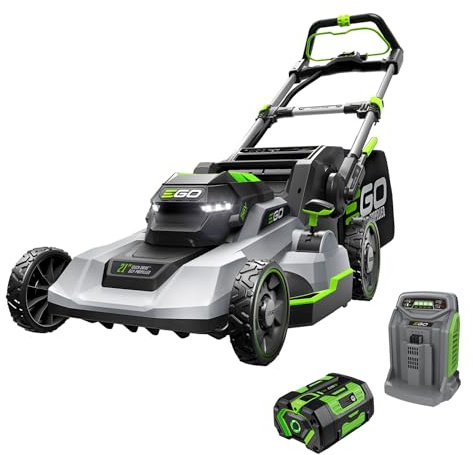 EGO Power+ Electric Lawn Mower, Self-Propelled Cordless with Touch Drive, Includes 56V 7.5Ah Battery and Rapid Charger – LM2125SP